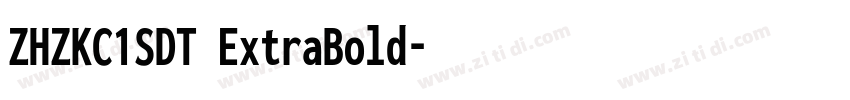 ZHZKC1SDT ExtraBold字体转换